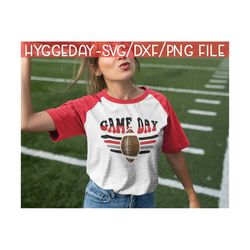 Game Day Football SVG DXF PNG, school, team spirit, retro, Files for: Cricut, Sublimate, Silhouette,