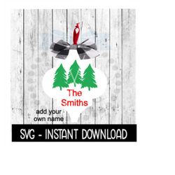 Tile Ornament SVG, Tree SVG, Porcelain Lantern Tile SVG File, Instant Download, Cricut Cut File, Silhouette Cut File