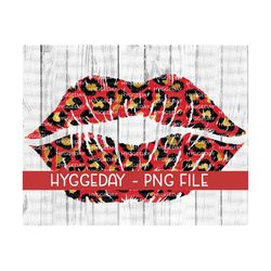 Red Leopard Lips PNG, Sublimate Download, digital, cheetah, love, valentines day, mouth, lips, Png for  sublimation