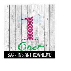 Mermaid One SVG, SVG Files, 1st Birthday Mermaid Tee Shirt SVG Instant Download, Cricut Cut Files, Silhouette Cut Files, Download, Print
