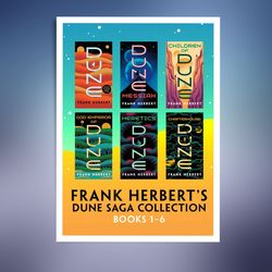 frank herbert's dune saga 6-book boxed set: dune, dune messiah, children of dune, god emperor of dune,heretics of dune..