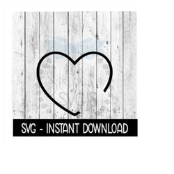Open Heart Frame SVG, Add Your Own Name SVG Files, Instant Download, Cricut Cut Files, Silhouette Cut Files, Download, Print
