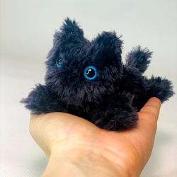 crochet black cat plush amigurumi black cat stuffed animal amigurumi toy amigurumi cat plush desk decor desk antistress