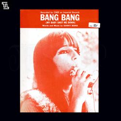 Bang Bang My Baby Shot Me Down vintage vinyl record ad Music PNG