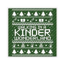 Walking In A Kinder Wonderland, Ugly Sweater, Merry Christmas Digital, Download, TShirt, Cut File, SVG, Iron on, Transfe