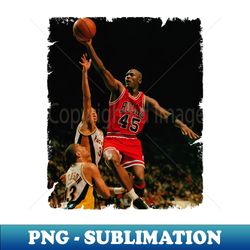 Michael Jordan Wearing No45 vs Indiana Pacers - Professional Sublimation Digital Download - Unlock Vibrant Sublimation Designs