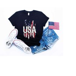 USA American Flag T-Shirt, Independence Day Shirt, 4th Of July Shirt, USA Flag Shirt, Patriotic Shirt, Freedom t shirt,