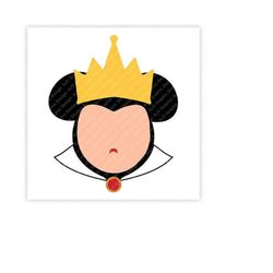 Evil, Queen, Snow, White, Minnie, Mouse, Head, Icon, Ears, Digital, Download, TShirt, Cut File, SVG, Iron on, Transfer