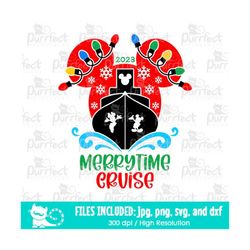 Merrytime Cruise Christmas Lights SVG, Family Vacation Trip Shirt, Digital Cut Files svg dxf jpeg png, Printable Clipart