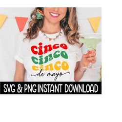 Cinco De Mayo SVG, Cinco De Mayo Wavy Letters PNG Files, Instant Download, Cricut Cut Files, Silhouette Cut Files, Download, Print