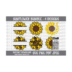 Sunflower Svg Files, Sunflower Png, Sunflower Clipart, Sunflower Vector, Sunflowers Svg, Sunflower Clip Art, Half Sunflower Svg