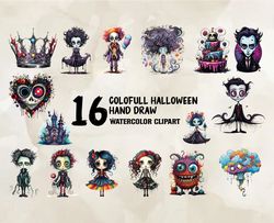 16 Colofull Halloween Hand Draw, Halloween Svg, Cute Halloween, Halloween, Halloween Png 27