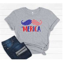 Mustache 'Merica T-shirt, 4th Of July T-shirt, Freedom Tee, Independence Day Shirt, Fourth Of July Shirt, Patriotic Shir