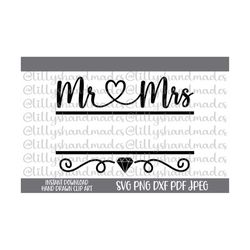 Mr And Mrs Svg, Mr And Mrs Png, Just Married Svg, Wedding Sign Svg, Wedding Svg, Marriage Svg, Bride And Groom Svg, Anniversary Svg