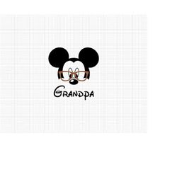 Grandpa, Glasses, Family, Mickey Mouse, Papa, Svg and Png Formats, Cut, Cricut, Silhouette, Instant Download