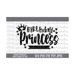 Birthday Princess Svg, Birthday Princess Png, Birthday Girl Svg, Happy Birthday Svg for Girls, Happy Birthday Png, Girl Birthday Svg