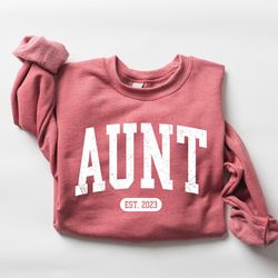 Personalize Auntie Sweatshirt, Christmas Gift For Auntie, Cute Auntie Sweatshirt, Funny Aunt Sweatshirt, Tia Sweatshirt,