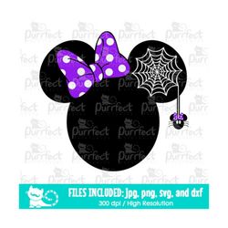 Spider Web Mouse SVG, Cute Halloween Shirt for Family Trip 2023 svg, Digital Cut Files svg dxf png jpg, Printable Clipar