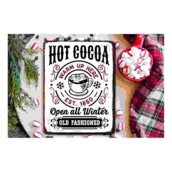 Hot cocoa poster svg, Hot cocoa svg,