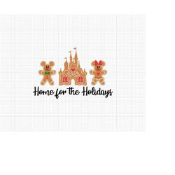 Home for the Holidays, Christmas 2023, Mickey Head, Gingerbread, Svg and Png Formats, Cut, Cricut, Silhouette, Instant D