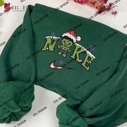 Hulk Superhero Christmas Embroidered Sweatshirt, Merry Christmas Embroidered Shirt, Comic Unisex Embroidered Hoodie