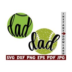 softball dad svg - softball ball svg - softball design svg - softball cut file - softball shirt svg - softball clipart - sport cut file- png
