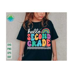 Hello Second Grade svg, 2nd Grade svg, Second Grade svg, Back To School svg, First Day Of School Svg, Hello 2nd Grade, Second Grade Shirt