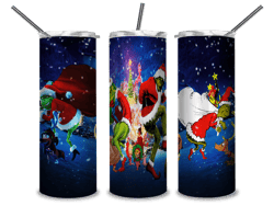Merry Christmas with the grinch stole tumbler, Christmas Eve png, dog and cute babies png, snow, sublimation