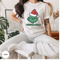Custom Grinch Shirts, Personalized Christmas Gifts, Grinchmas Sweatshirt, Merry Christmas Outfit, Customized Clothes, Ho