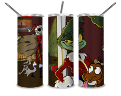 The fight between grinch and max with jack skelling tumbler, christmas eve png, Christmas Grinch png, Grinch png, Grinch