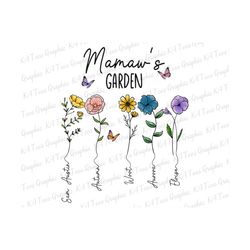 Mamaw's Garden PNG, Mamaw Flowers Clipart, Mamaw's Garden Png, Mother's Day Png, Personalized Gift, Mama Png, Gift For Mom