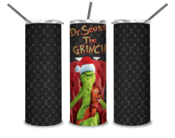 Dr Seuss the grinch with lou-is vui-ton tumbler, Christmas Grinch png, Grinch png, sublimation, digital download