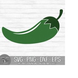 Jalapeno - Instant Digital Download - svg, png, dxf, and eps files included!