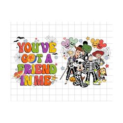 Bundle You've Got A Friend In Me Png, Happy Halloween Png, Trick Or Treat Png, Spider Halloween Png, Spooky Season Png, Halloween Skeletons