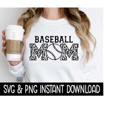 Baseball Mom SVG, Baseball Mom PNG, Mom SVG, Mom PnG Instant Download, Cricut Cut File, Silhouette Cut File, Download, Sublimation Print