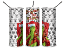 Dr Seuss the grinch with Gu-cci tumbler, Christmas Grinch png, Grinch png, sublimation, digital download