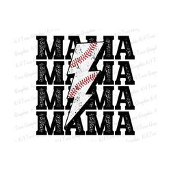 Baseball Mom PNG, Mama Png, Baseball Bolt Png, Mom Png, Baseball Png, Mama Lightning Bolt Png, Baseball Shirt Png, Sublimation Design
