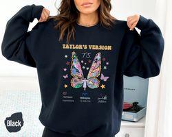 Taylor Swift's Version Music Albums Sweatshirt and Hoodie, Taylor Swift Shirt Gift for 2023 Concert,Butterfly Tee, Musi
