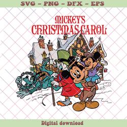 Vintage Mickey And Friends Christmas Carol SVG Download