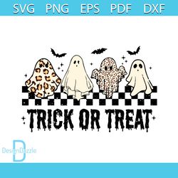 Leopard Ghost Trick or Treat Halloween SVG File For Cricut