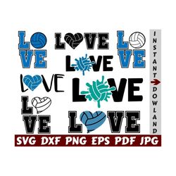 love volleyball svg - volleyball lover svg - volleyball ball svg - volleyball heart svg - volleyball cut file - volleyball design svg- shirt