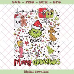 Retro Christmas Grinch And Friend Merry Grinchmas SVG File