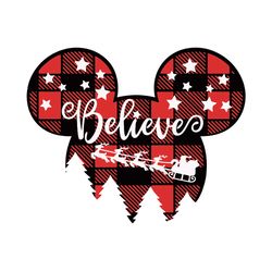 Believe Mickey Mouse Christmas Svg, Merry Christmas Svg, Christmas Ornament Svg, Christmas Svg Digital Download