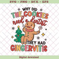 Funny Dental Christmas Why Did Cookies Need A Dentist SVG