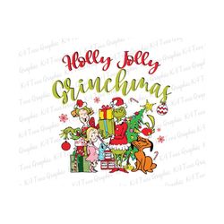 Holly Jolly Grinchmas PNG, Merry Christmas Png, Christmas Png, Holiday Season Png, Funny Christmas Png, Trendy Christmas Shirt Design