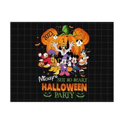 Not So Scary Halloween Party 2023 Png, Spooky Season, Mouse And Friend Halloween, Boo Png, Happy Halloween, Pumpkin Halloween Png