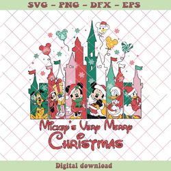Mickey And Friend Very Merry Christmas Disneyland SVG File