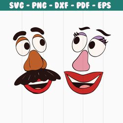Funny Mr Potato and Ms Potato Head Couple SVG Download