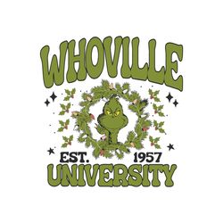 Vintage Whovillee University Christmas Est 1957 SVG File