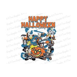 Happy Halloween PNG, Halloween Mouse And Friends Png, Halloween Pumpkin Png, Trick Or Treat, Spooky Season, Halloween Retro Png, Png File